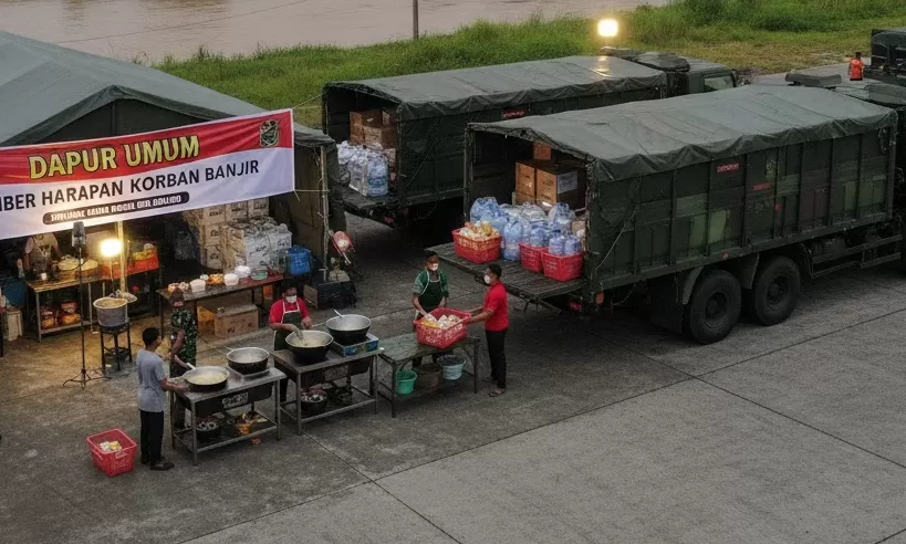 Mensos Dirikan 30 Dapur Umum untuk Korban Banjir dan Longsor di Aceh, Sumbar, dan Sumut